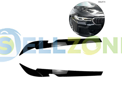 Φρύδια / Διακοσμητικά Προβολέων BMW 5 G30/G31 2021-2023 – Γυαλιστερό Μαύρο – DBa974